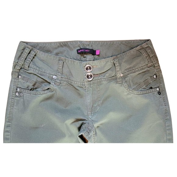 Vintage Smart Set Jeans Bootcut Low-Rise Khaki Colour Size 1 US - Picture 3 of 6